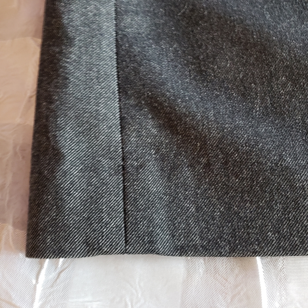 NICE! WOOL VINTAGE STRETCH MINI SKIRT GUNMETAL GRAY SIZE 1/2 (XS-SMALL) - Picture 5 of 9